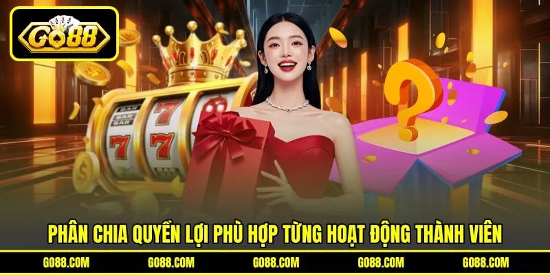 Phân chia quyền lợi phù hợp từng hoạt động thành viên Phân chia quyền lợi phù hợp từng hoạt động thành viên
